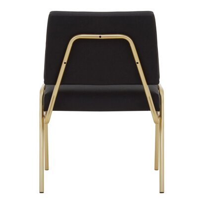 Lexa Black Linen Chair