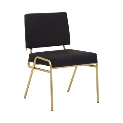 Harisfield Black Linen Chair