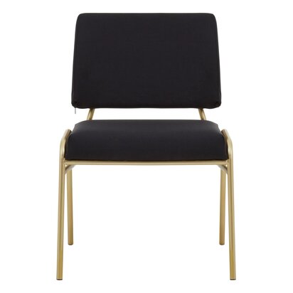 Harisfield Black Linen Chair