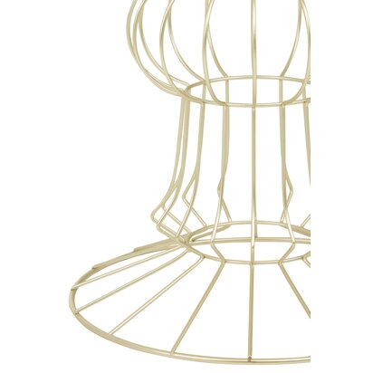 Yaxi Light Gold Finish Frame Table
