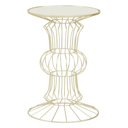 Emonwick Light Gold Finish Frame Table