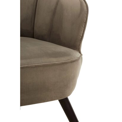 Belamere Park Grey Velvet Curved Chair