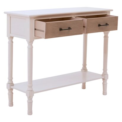 Heritage 2 Drawers White Wooden Console Table