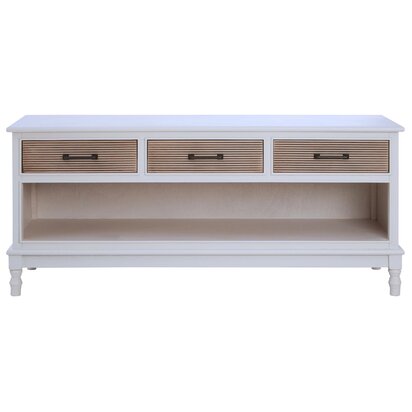 Heritage 3 Drawer White Wooden Sideboard