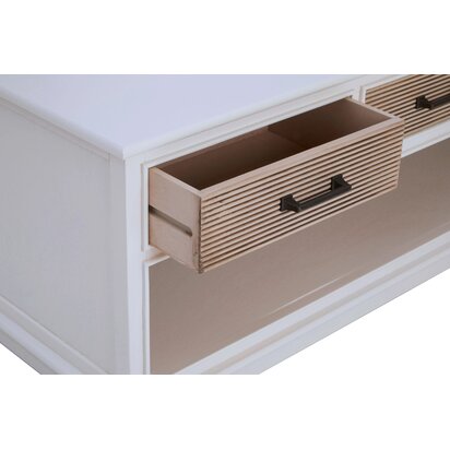 Heritage 3 Drawer White Wooden Sideboard