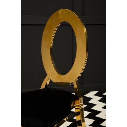 Vereyria Stackable Gold Frame Dining Chair