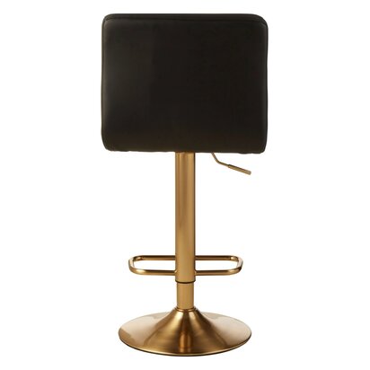 Clelcombe Black Faux Leather Bar Stool