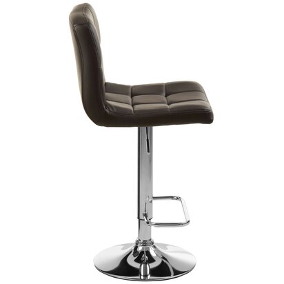 Clelcombe Quilted Bar Stool With Chrome Base