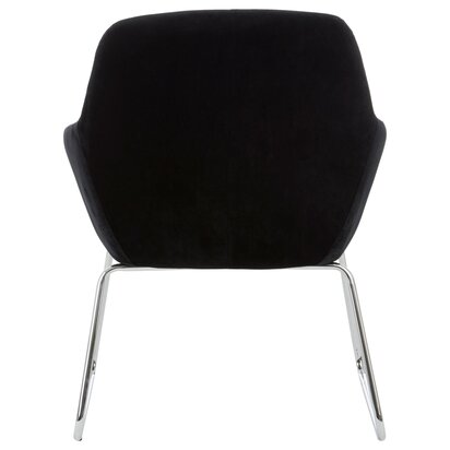 Veronmere Black Velvet Dining Chair with Chrome Legs