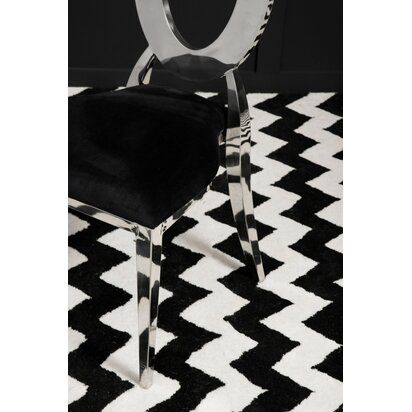 Sarita Stackable Silver Frame Dining Chair