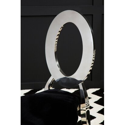 Sarita Stackable Silver Frame Dining Chair