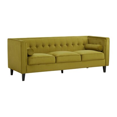 Solelley 3 Seat Olive Velvet Sofa