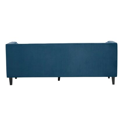 Solelley 3 Seat Blue Velvet Sofa