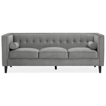 Solelley 3 Seat Grey Velvet Sofa