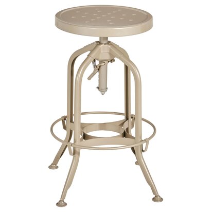 Wesenbury Champagne Finish Adjustable Bar Stool
