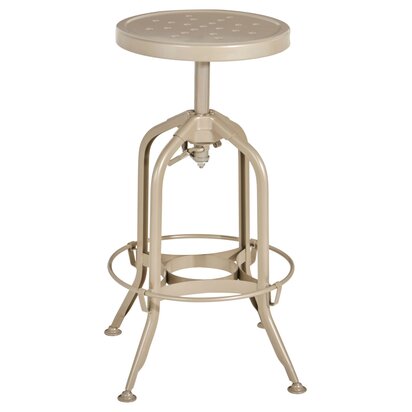 Wesenbury Champagne Finish Adjustable Bar Stool