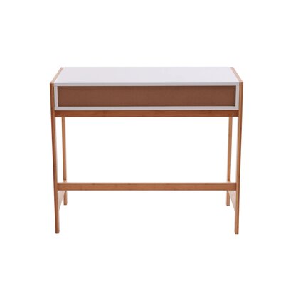 Glenoden White Desk with Storage