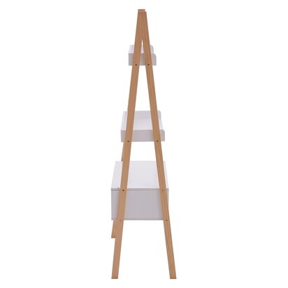 Rostok White Ladder Style Shelf Unit