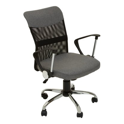Norinford Grey Home Office Chair With Chrome Arms