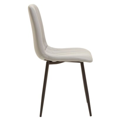 Tiana Set of 4 Light Grey Leather Effect Dining Chairs