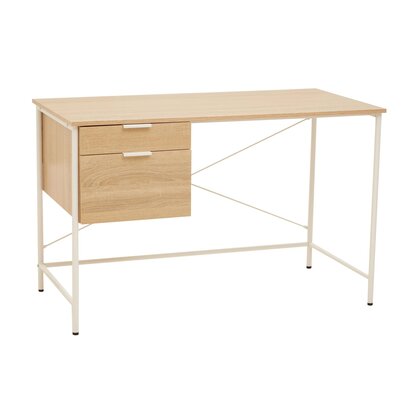 Ivyiabury Natural Oak Veneer Desk With Drawers
