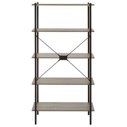 Bradbury Five Tier Grey Oak Shelf Unit
