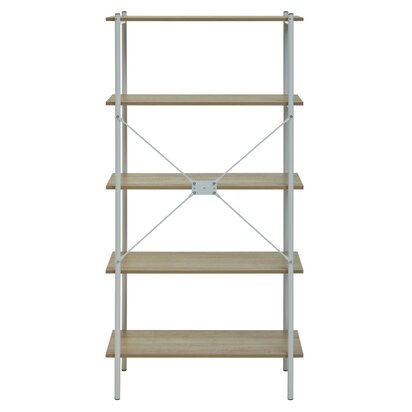 Bradbury Five Tier Natural Oak Shelf Unit