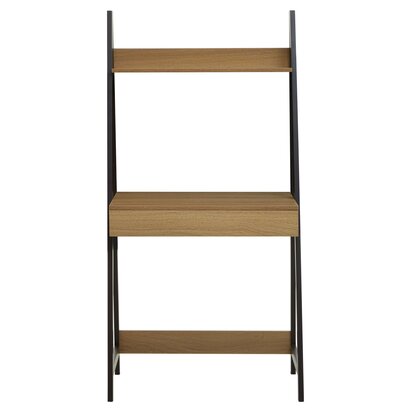 Ivyiabury Natural Oak Effect Desk with Metal Frame