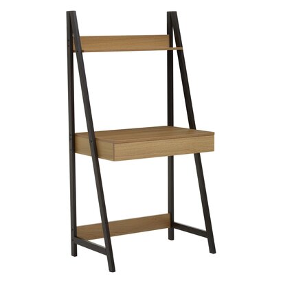 Ivyiabury Natural Oak Effect Desk with Metal Frame