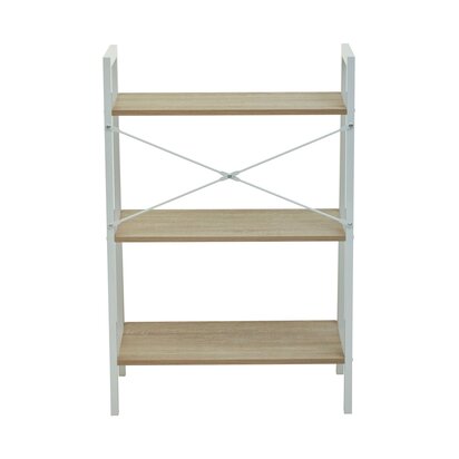 Bradbury Three Tier Natural Oak Veneer Ladder Shelf Unit