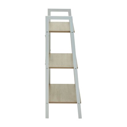 Bradbury Three Tier Natural Oak Veneer Ladder Shelf Unit