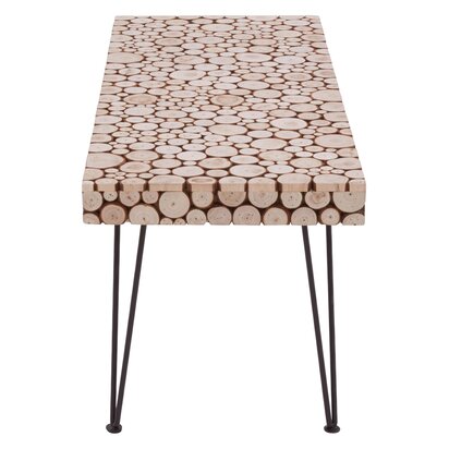 Lacuna Fir Wood Disc Mosaic Coffee Table