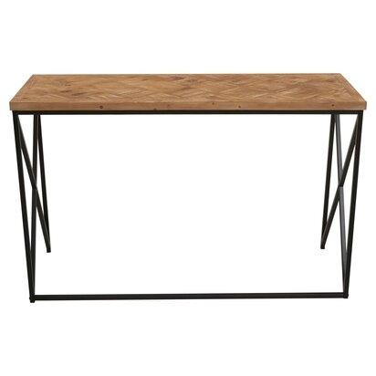 Kickford Parquet Fir Wood Console Table