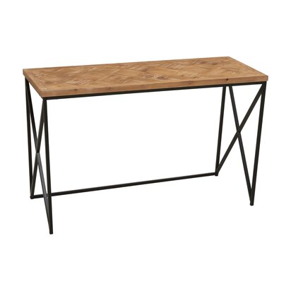 Noriawell Parquet Fir Wood Console Table