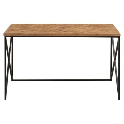 Noriawell Parquet Fir Wood Console Table
