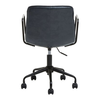 Branson Grey Leather Effect Home Office Chair