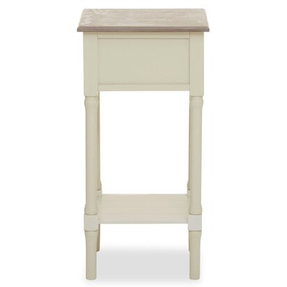 Heritage One Drawer Ivory Wooden Side Table