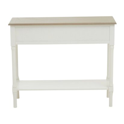 Heritage 2 Drawer White Rectangular Wooden Console Table