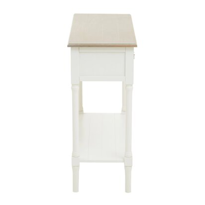 Heritage 2 Drawer White Rectangular Wooden Console Table