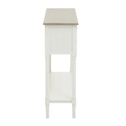 Heritage 4 Drawer White Wooden Console Table