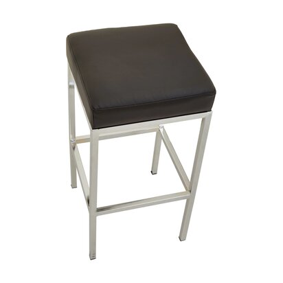 Baina Black And Chrome Finish Bar Stool