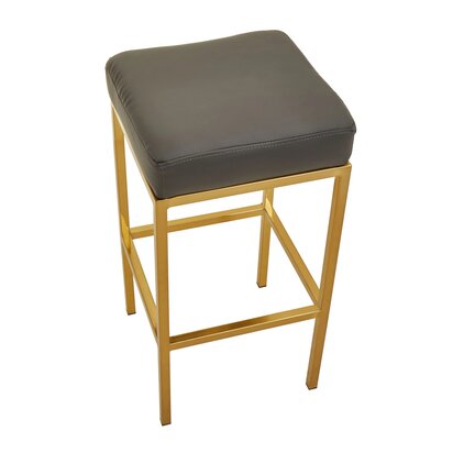 Clelcombe Dark Grey And Gold Finish Bar Stool