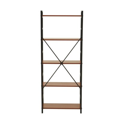 Laxton 5 Tier Wood Finish Shelf Unit