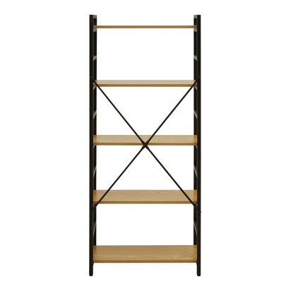 Laxton 5 Tier Light Oak Effect Shelf Unit
