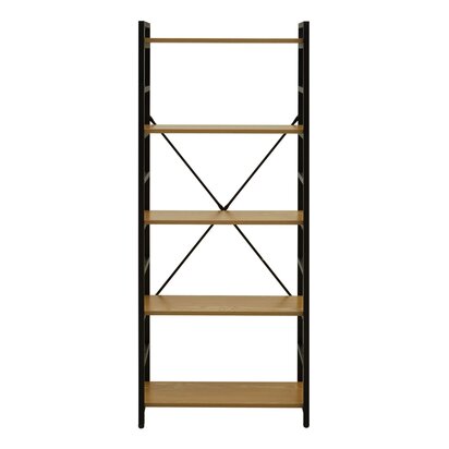 Laxton 5 Tier Light Oak Effect Shelf Unit