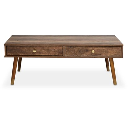 Julaora Wood Veneer Coffee Table with 2 Drawers