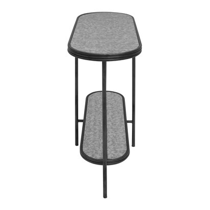 Greinford Glass Top Two Tier Console Table