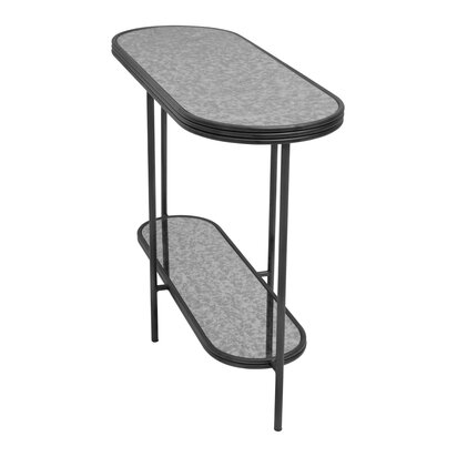 Greinford Glass Top Two Tier Console Table