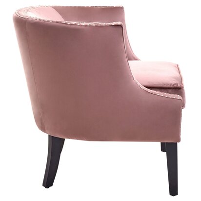 Larissa Pink Velvet Studded Chair