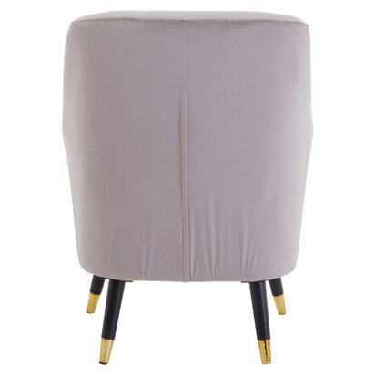 Loretta Mink Velvet Accent Chair With Black Legs